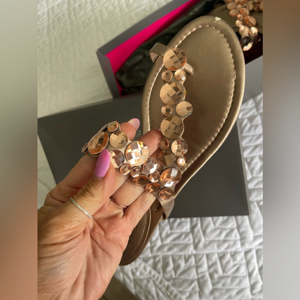 Vince Camuto sandals. Rose gold color. Size 10 with box
